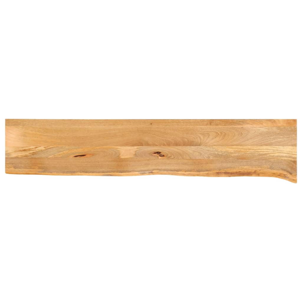 bordplade 140x40x2,5 cm naturlig kant massivt mangotræ