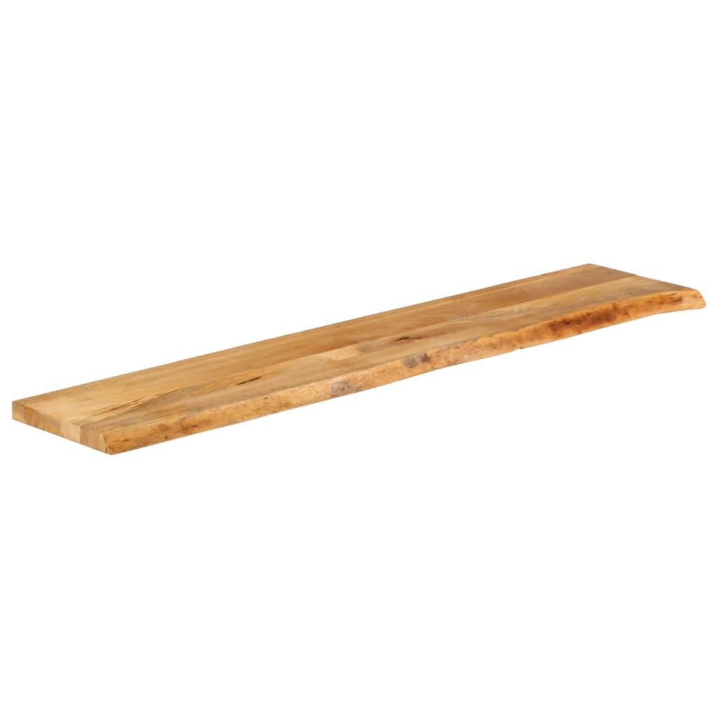 bordplade 140x40x2,5 cm naturlig kant massivt mangotræ