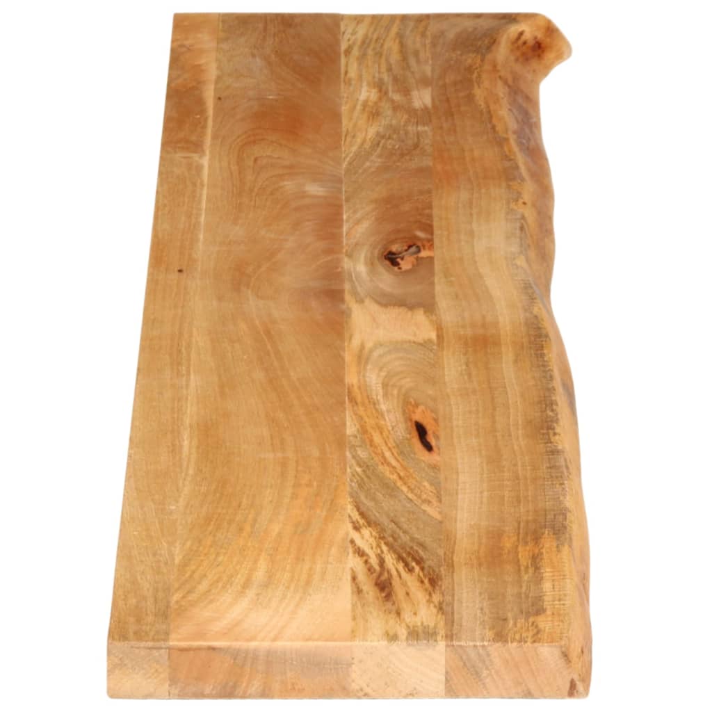 bordplade 140x40x2,5 cm naturlig kant massivt mangotræ