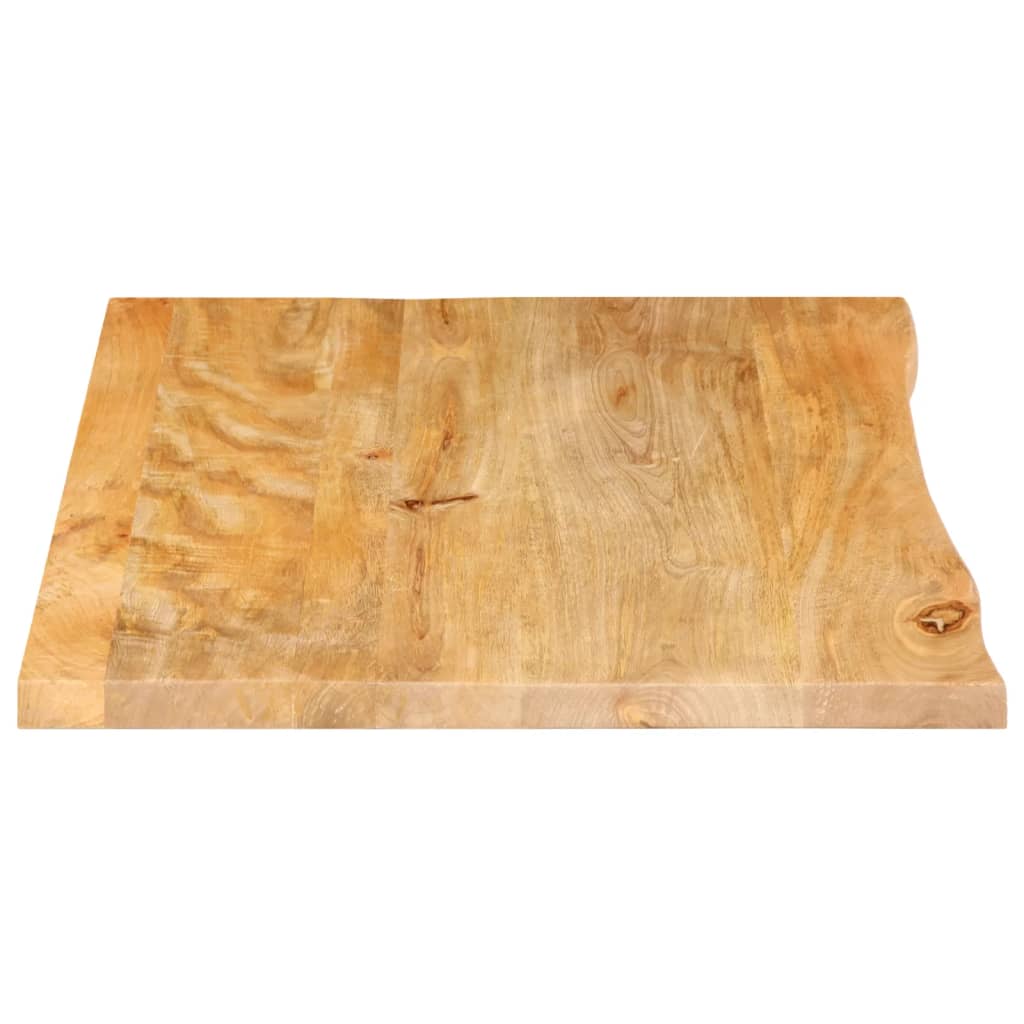 bordplade 70x60x2,5 cm naturlig kant massivt mangotræ