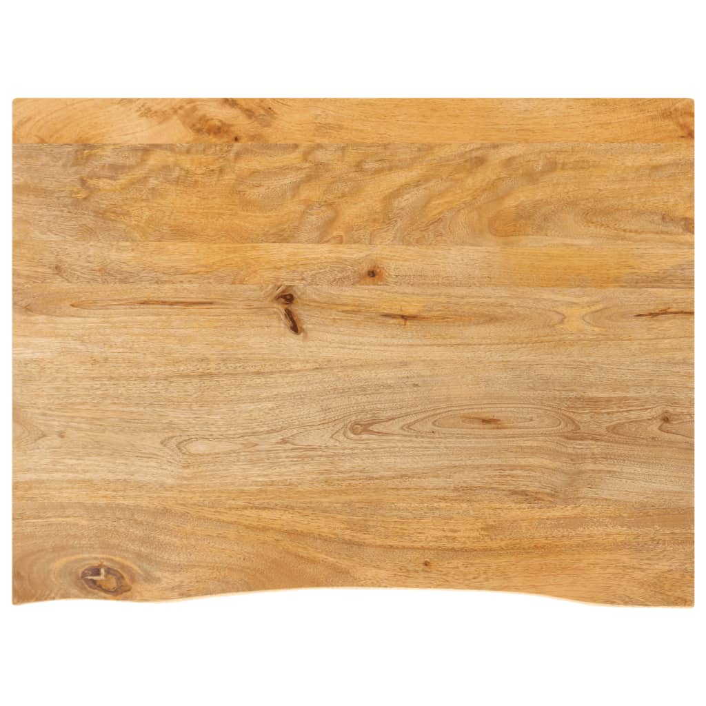 bordplade 90x60x2,5 cm naturlig kant massivt mangotræ