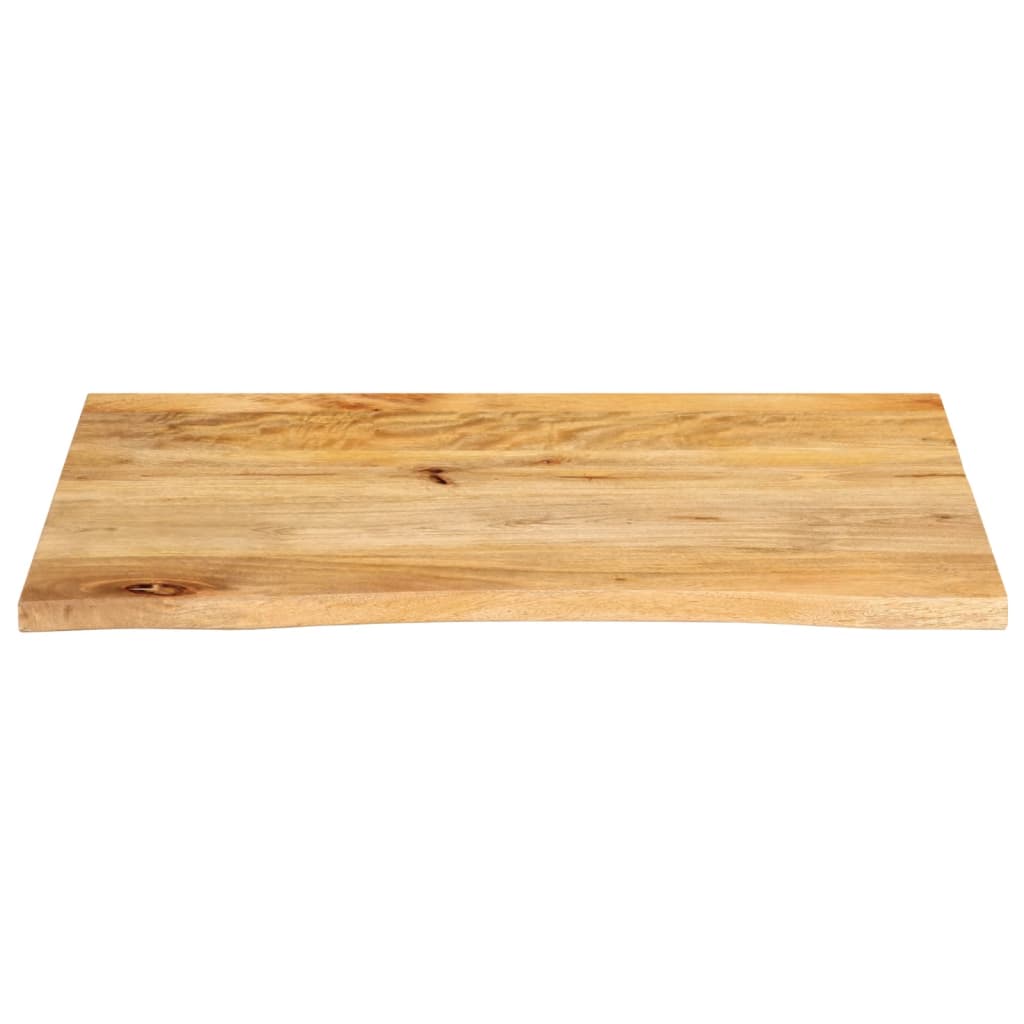 bordplade 90x60x2,5 cm naturlig kant massivt mangotræ