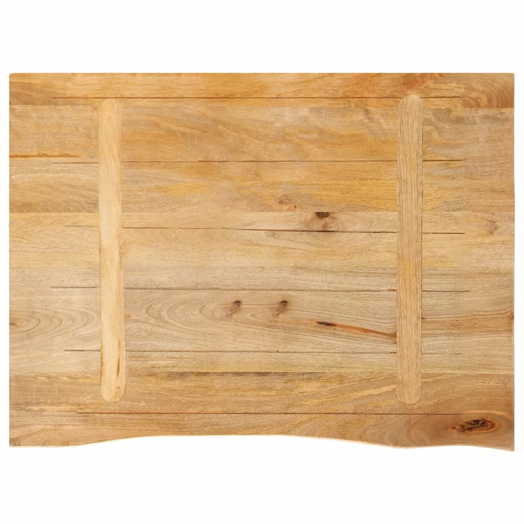 bordplade 90x60x2,5 cm naturlig kant massivt mangotræ