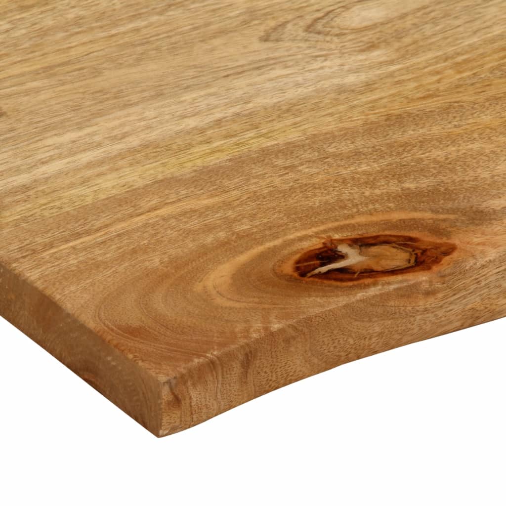 bordplade 90x60x2,5 cm naturlig kant massivt mangotræ