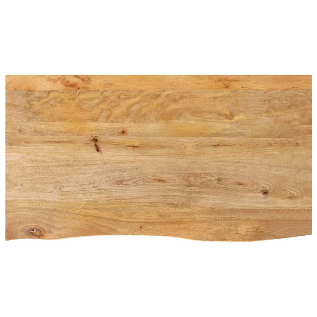 bordplade 120x60x2,5 cm naturlig kant massivt mangotræ