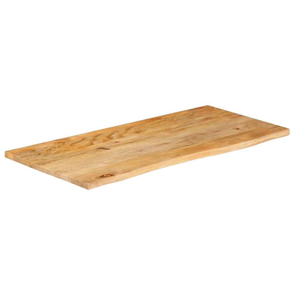 bordplade 120x60x2,5 cm naturlig kant massivt mangotræ