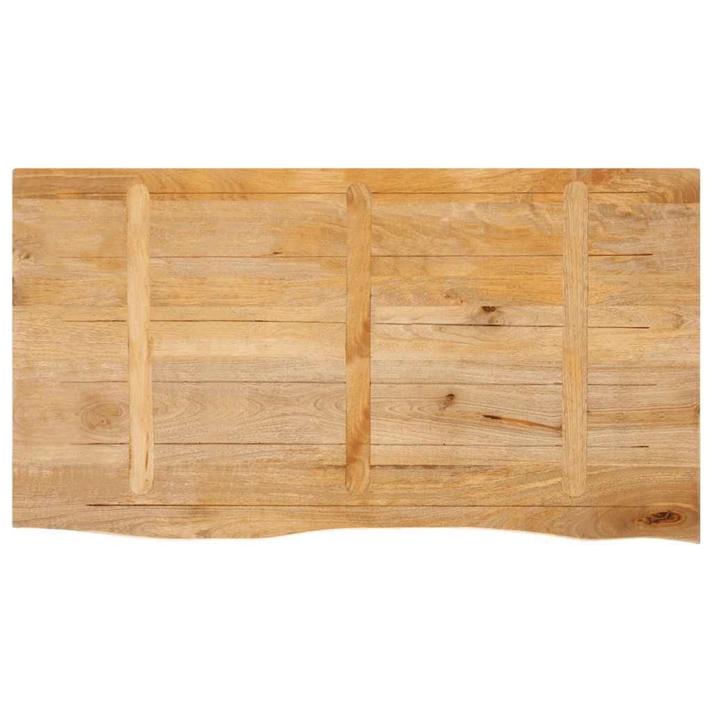 bordplade 120x60x2,5 cm naturlig kant massivt mangotræ
