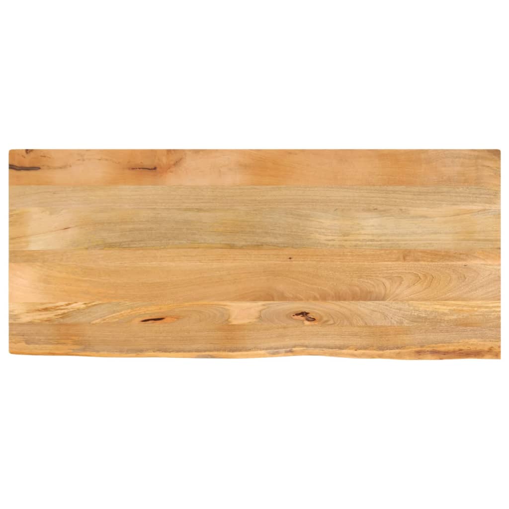 bordplade 140x60x2,5 cm naturlig kant massivt mangotræ