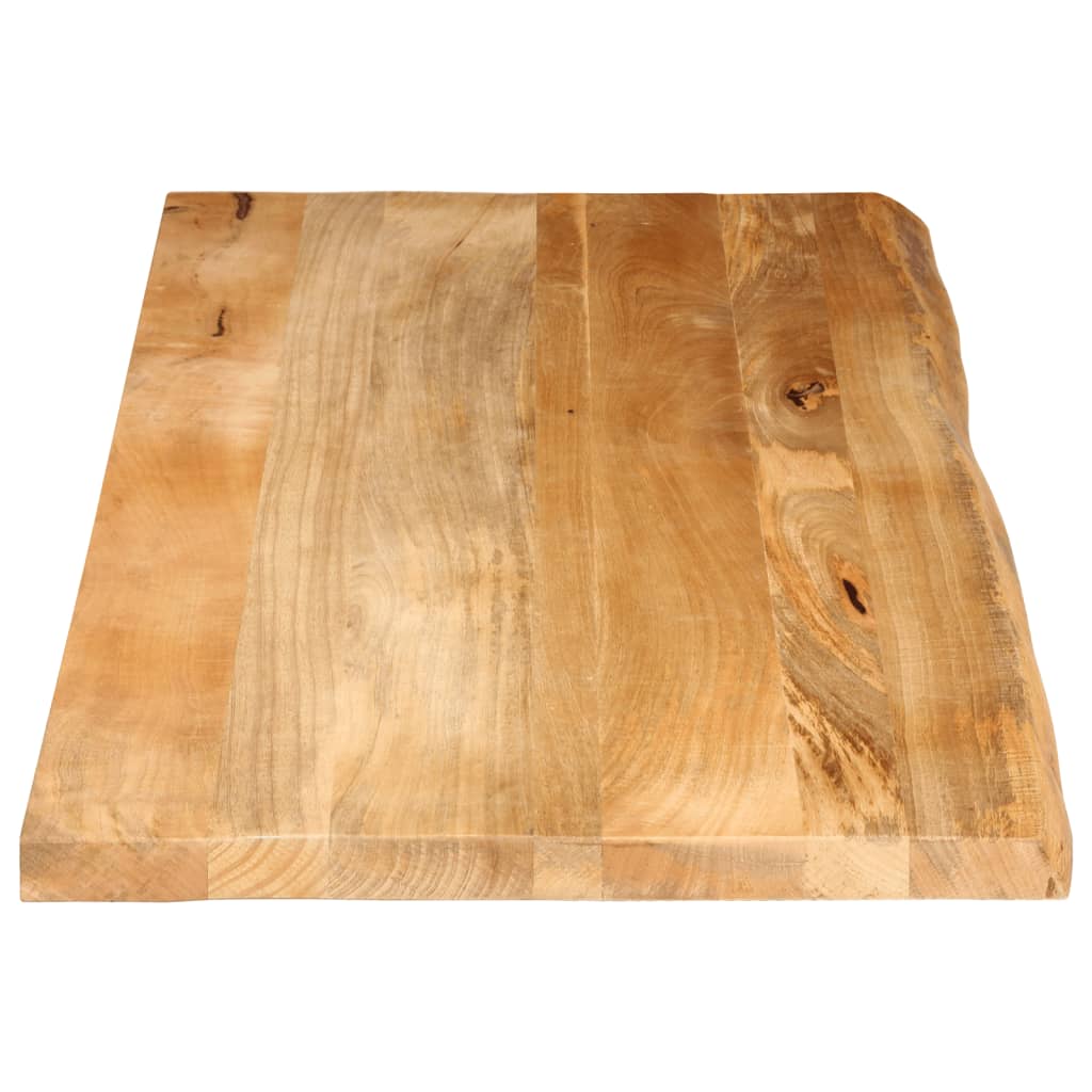 bordplade 140x60x2,5 cm naturlig kant massivt mangotræ