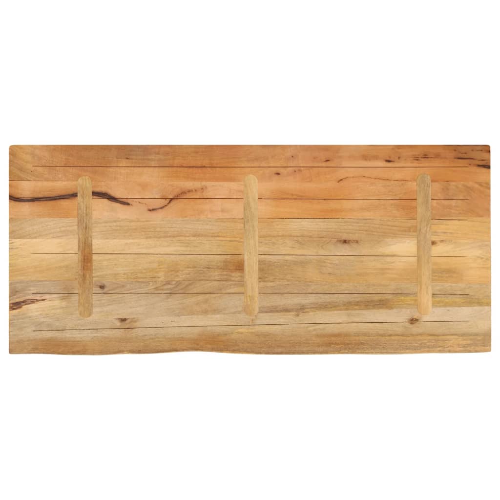bordplade 140x60x2,5 cm naturlig kant massivt mangotræ