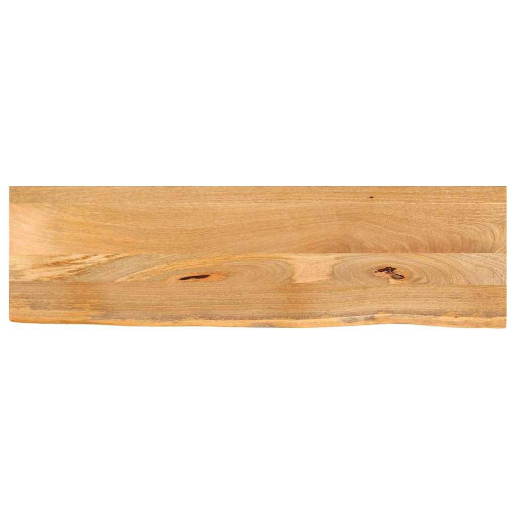 bordplade 120x20x3,8 cm naturlig kant massivt mangotræ