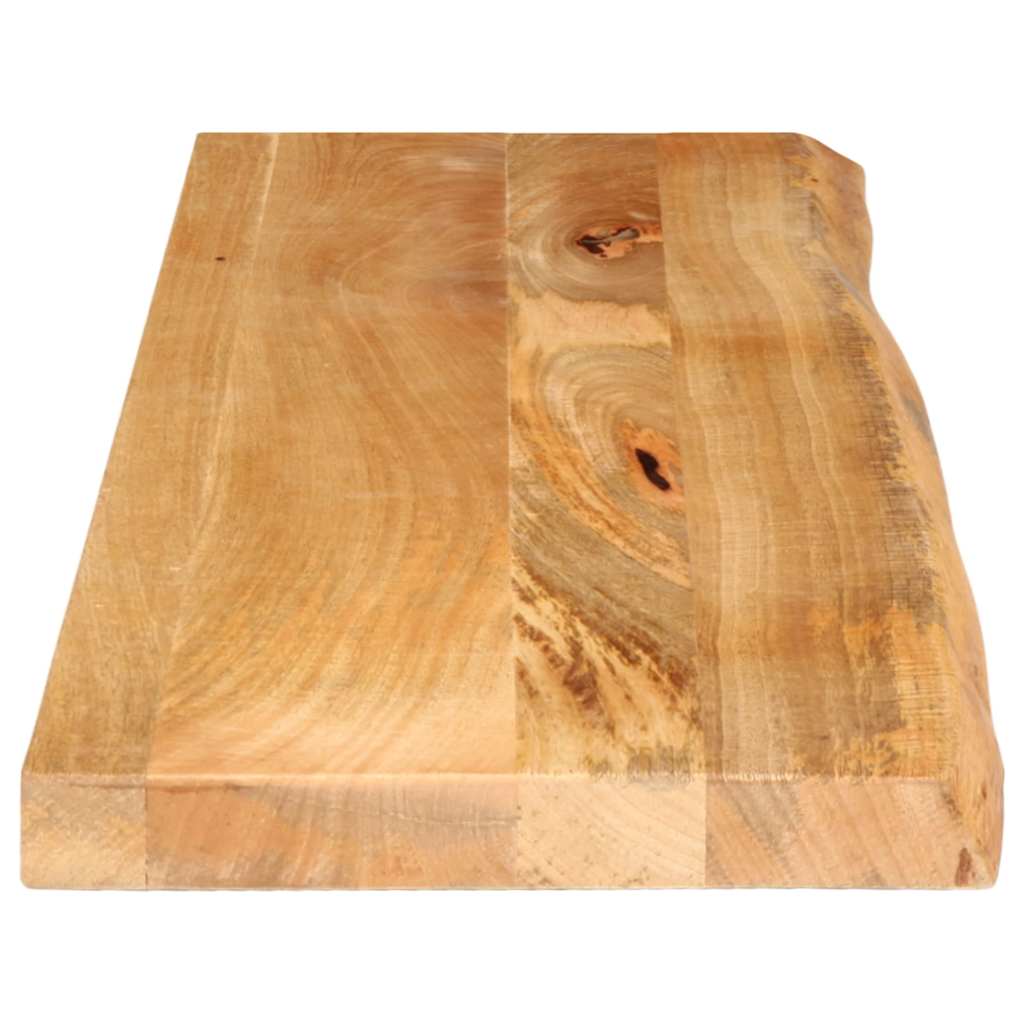 bordplade 120x20x3,8 cm naturlig kant massivt mangotræ