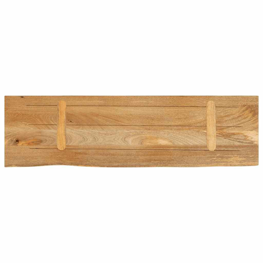 bordplade 120x20x3,8 cm naturlig kant massivt mangotræ