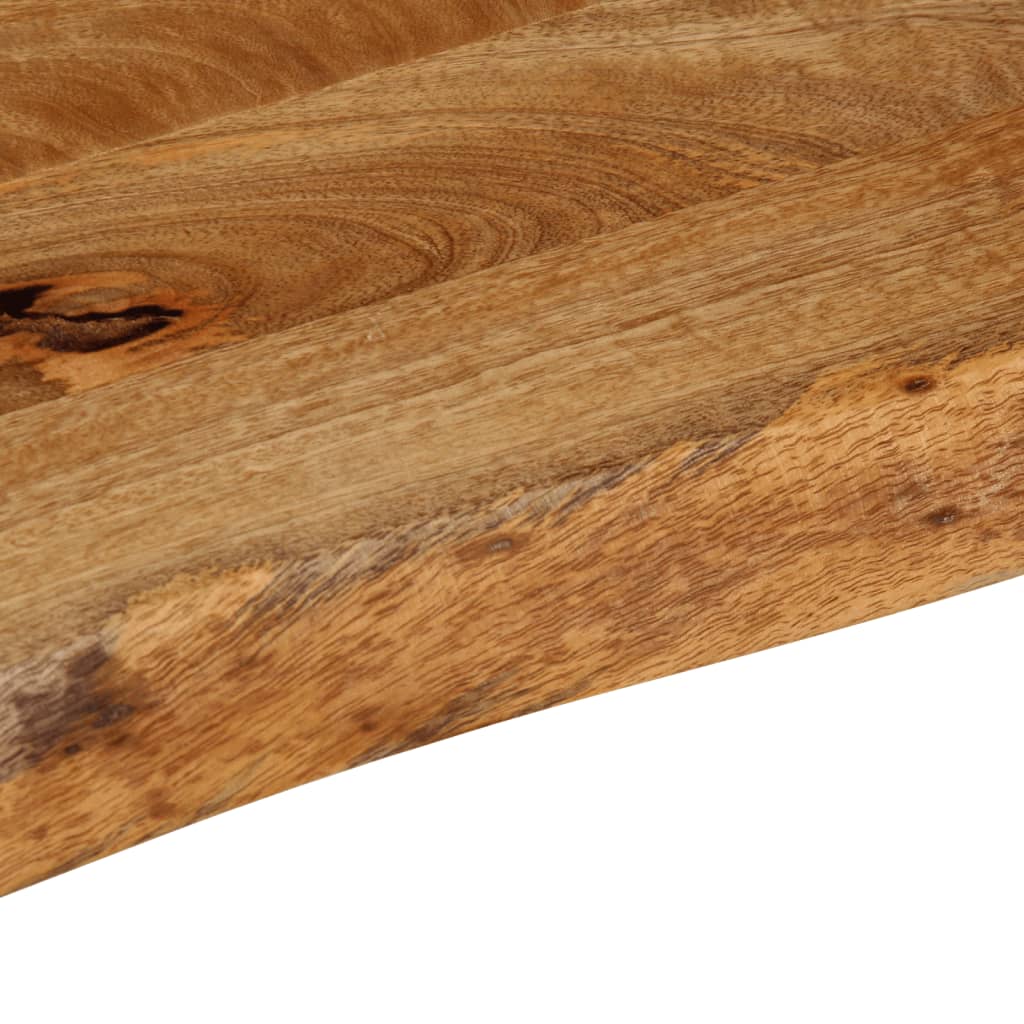 bordplade 140x20x3,8 cm naturlig kant massivt mangotræ