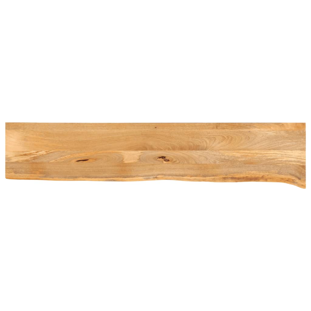 bordplade 180x20x3,8 cm naturlig kant massivt mangotræ