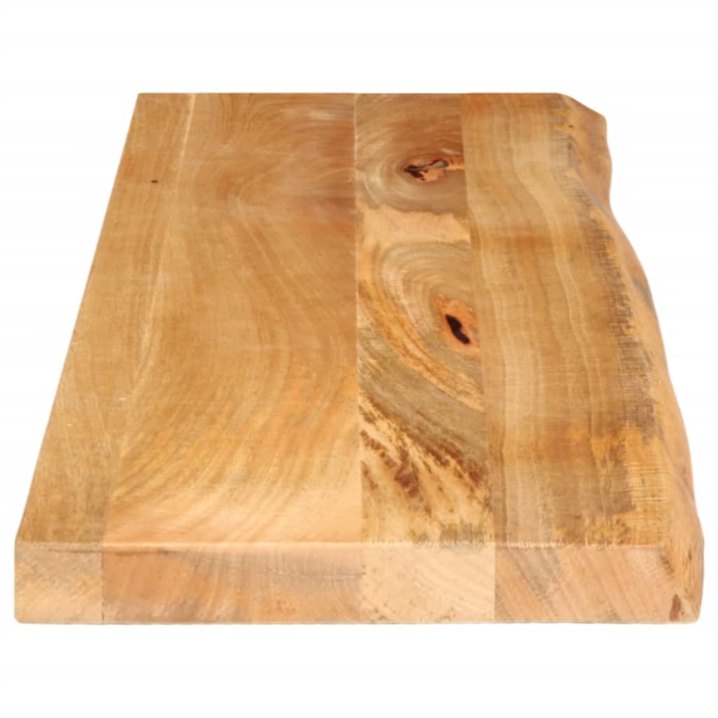 bordplade 120x30x3,8 cm naturlig kant massivt mangotræ