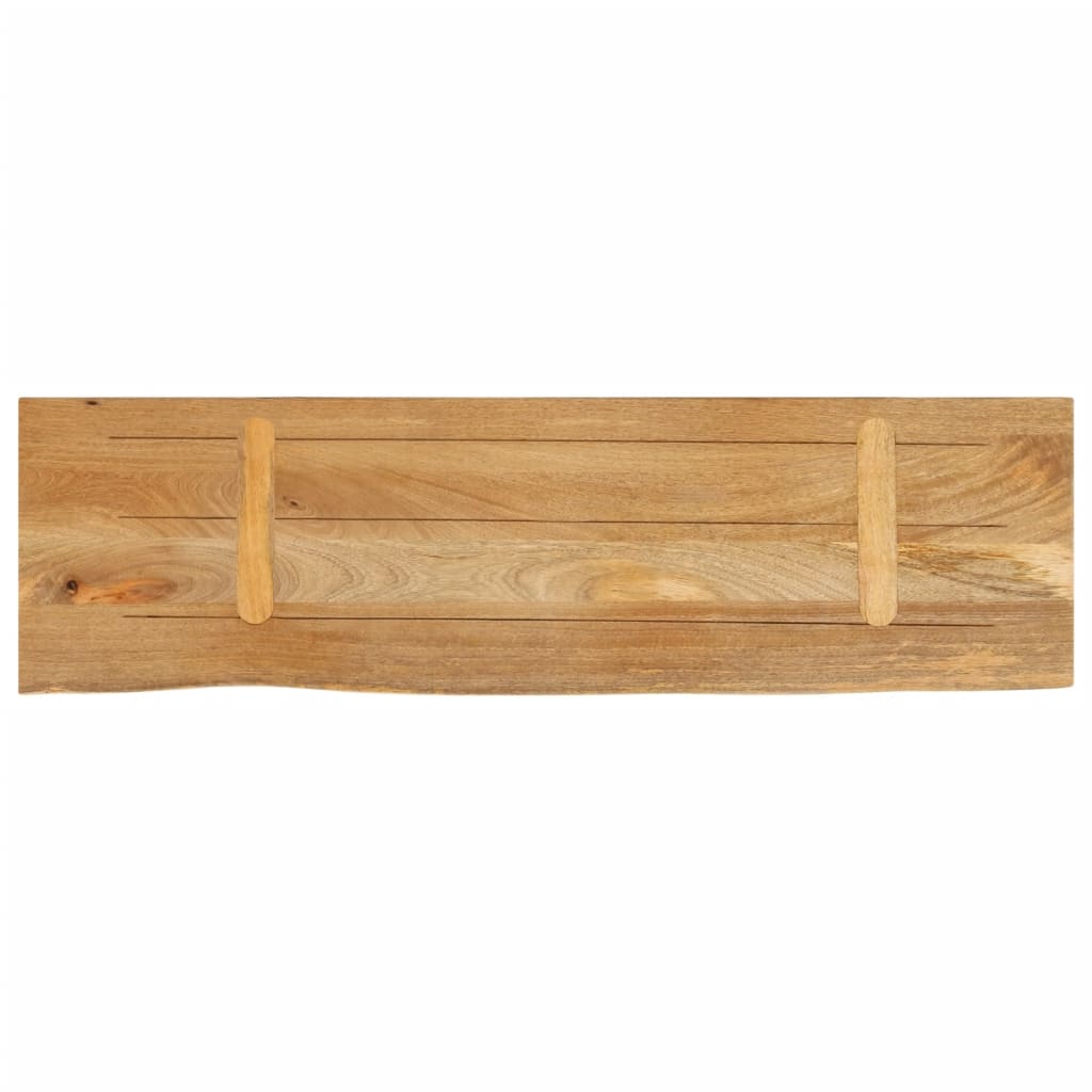 bordplade 120x30x3,8 cm naturlig kant massivt mangotræ