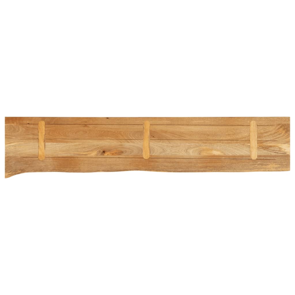 bordplade 180x30x3,8 cm naturlig kant massivt mangotræ