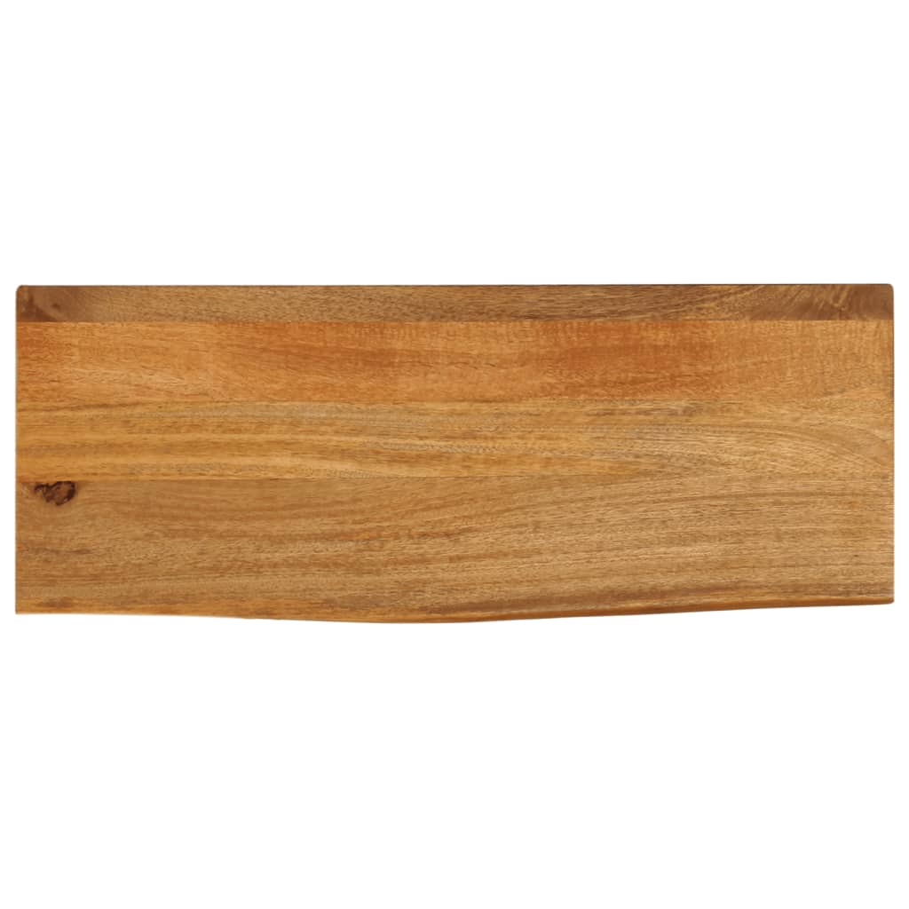 bordplade 90x20x3,8 cm naturlig kant massivt mangotræ