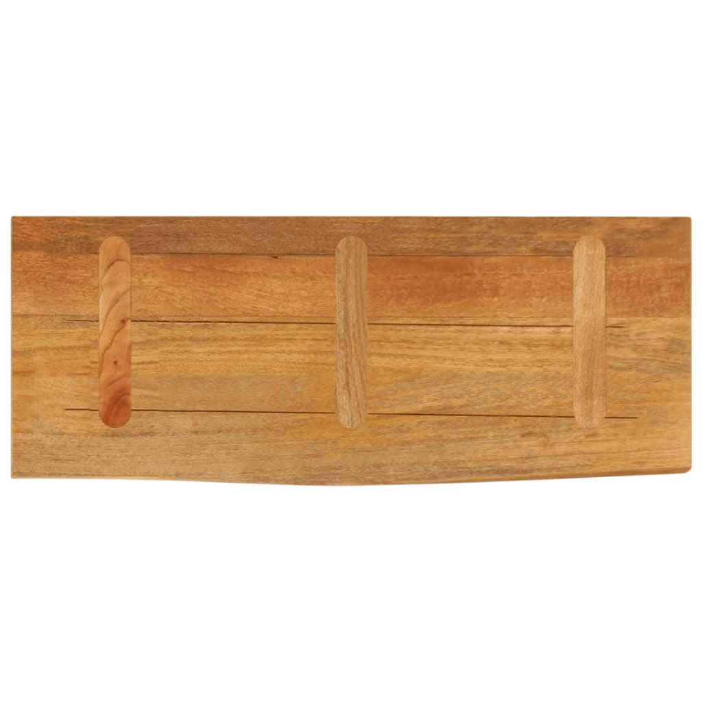 bordplade 90x20x3,8 cm naturlig kant massivt mangotræ
