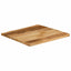 bordplade 40x40x2,5 cm naturlig kant massivt ru mangotræ