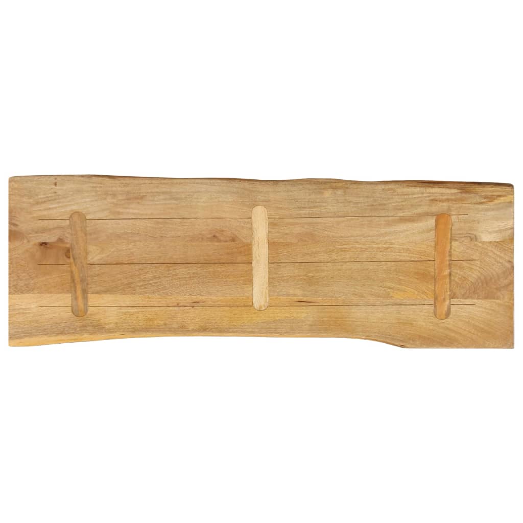 bordplade 110x40x2,5 cm naturlig kant massivt mangotræ