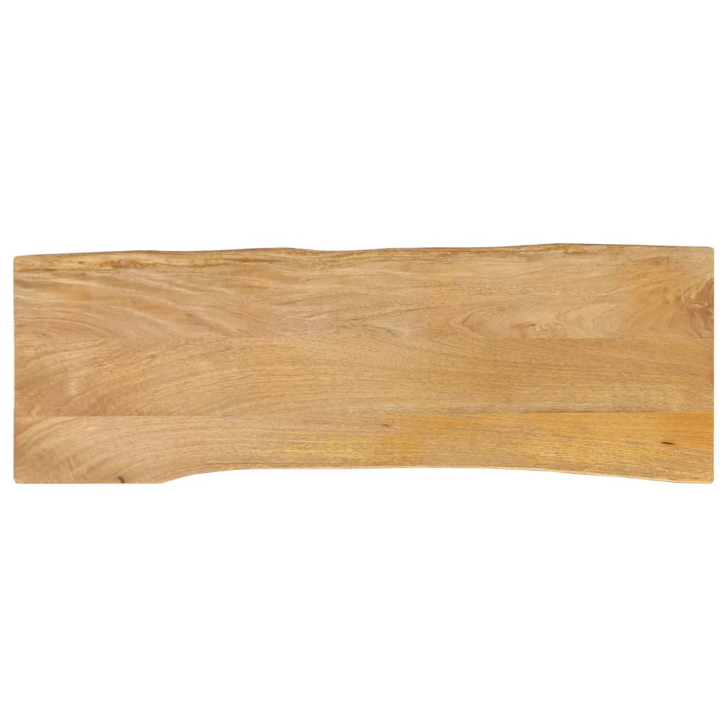 bordplade 120x40x2,5 cm naturlig kant massivt mangotræ