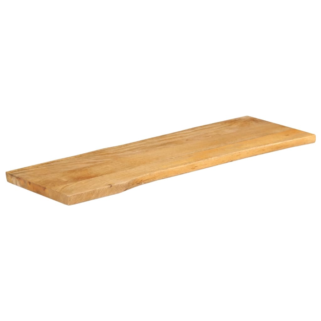 bordplade 120x40x2,5 cm naturlig kant massivt mangotræ