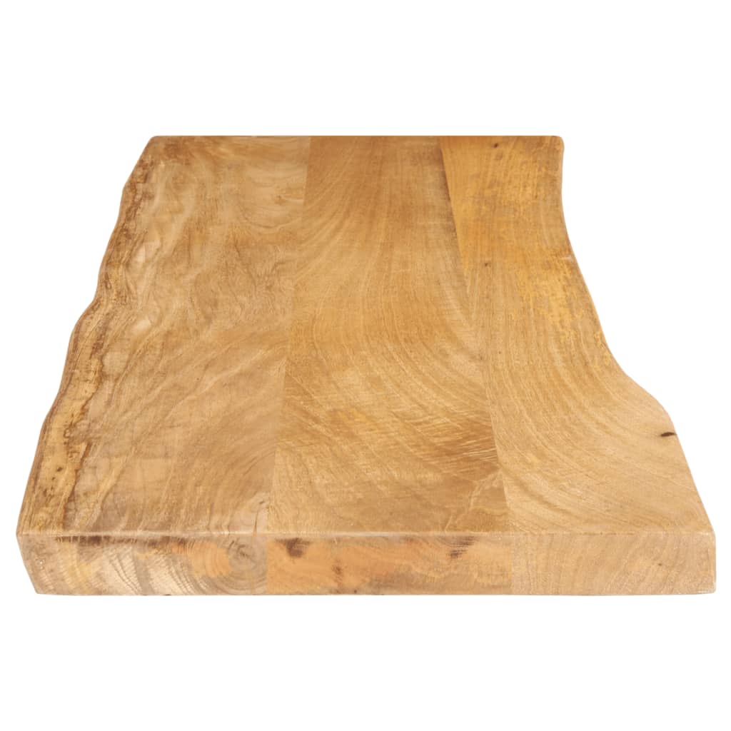 bordplade 120x40x2,5 cm naturlig kant massivt mangotræ