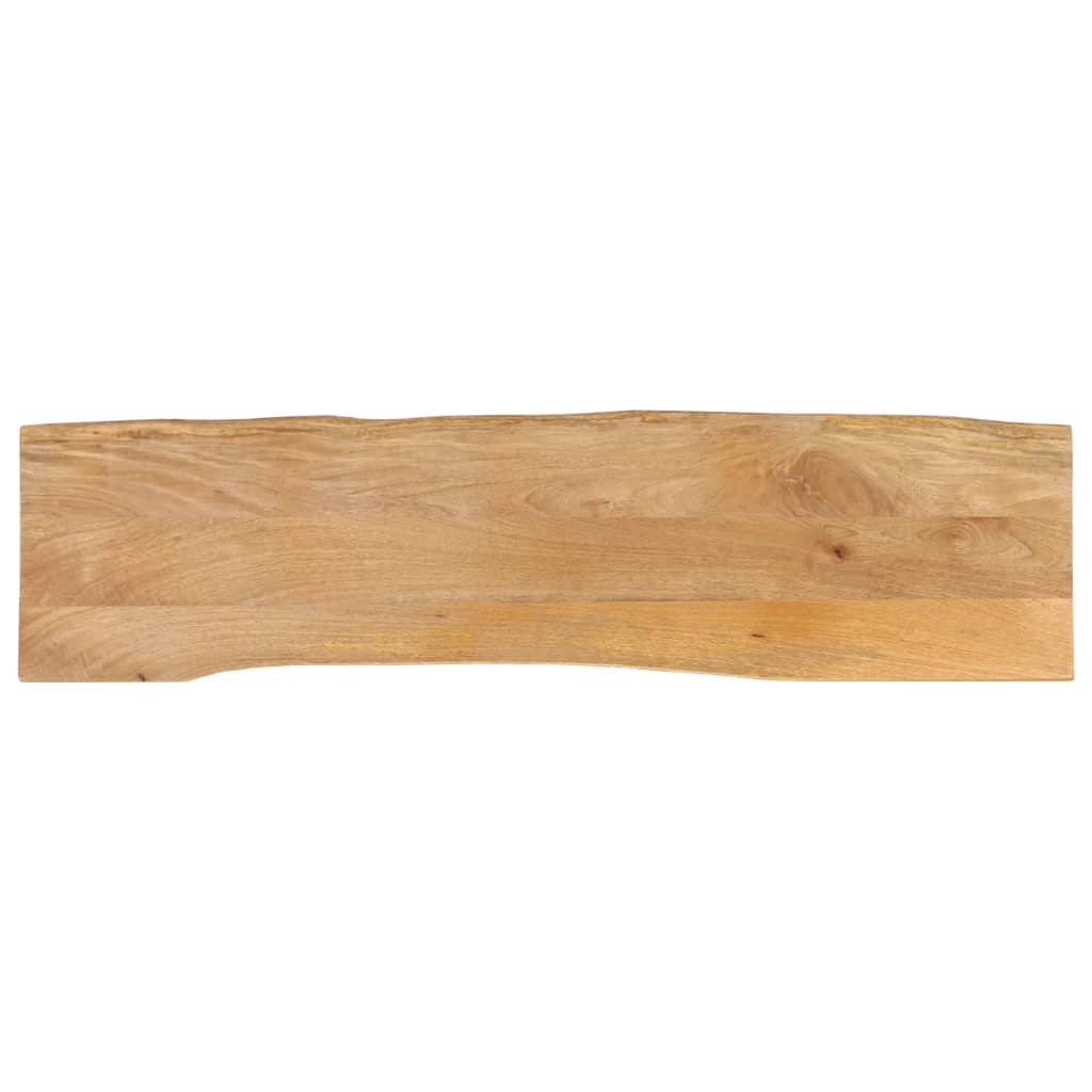 bordplade 160x40x2,5 cm naturlig kant massivt mangotræ