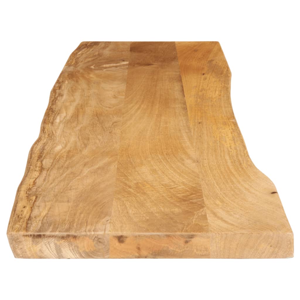 bordplade 160x40x2,5 cm naturlig kant massivt mangotræ