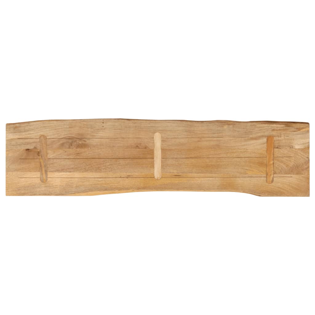bordplade 180x40x2,5 cm naturlig kant massivt mangotræ