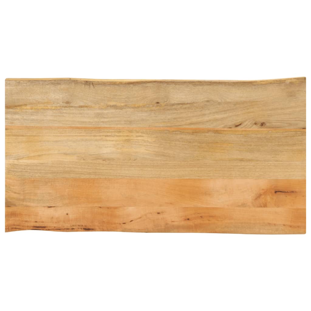 bordplade 120x60x2,5 cm naturlig kant massivt mangotræ