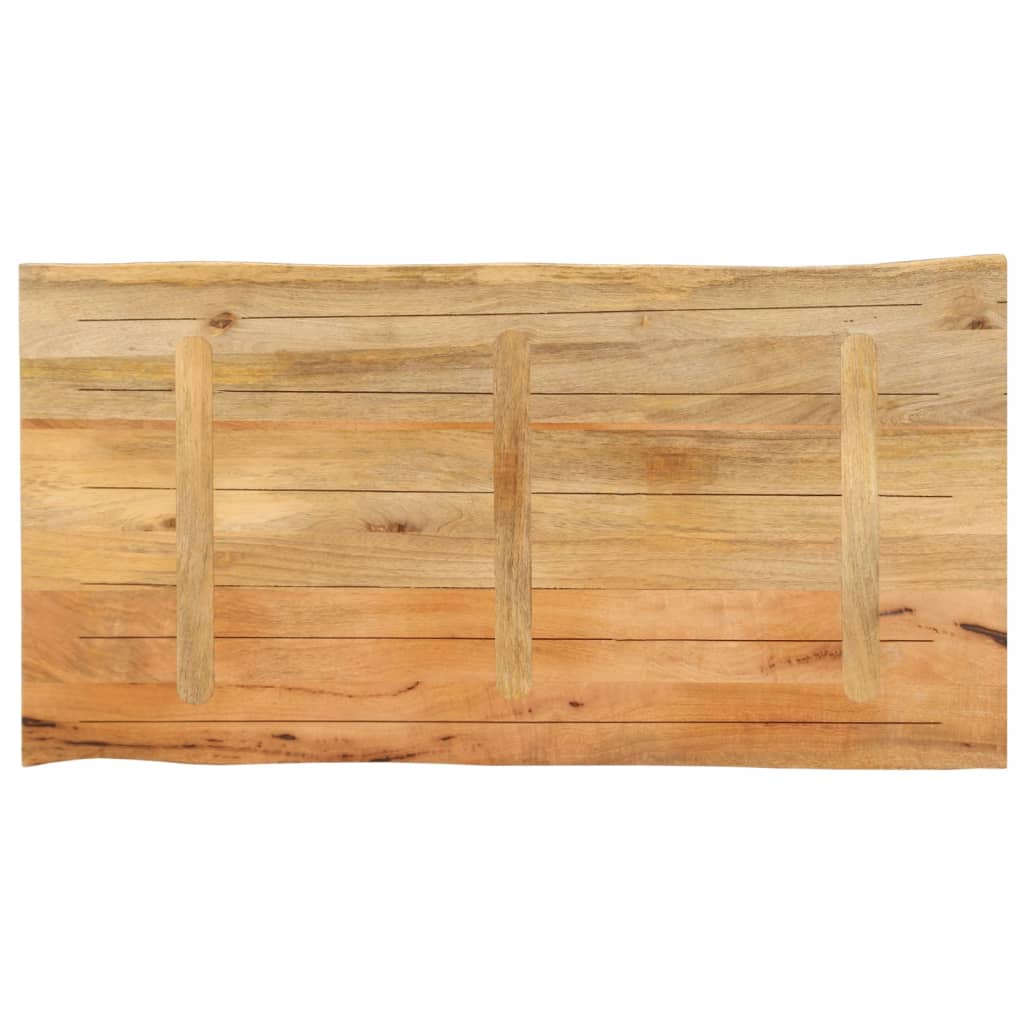 bordplade 120x60x2,5 cm naturlig kant massivt mangotræ