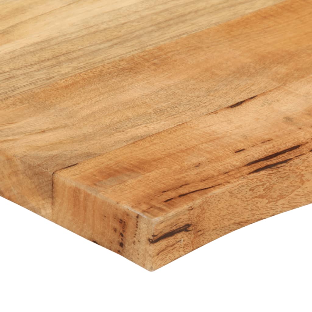 bordplade 120x60x2,5 cm naturlig kant massivt mangotræ