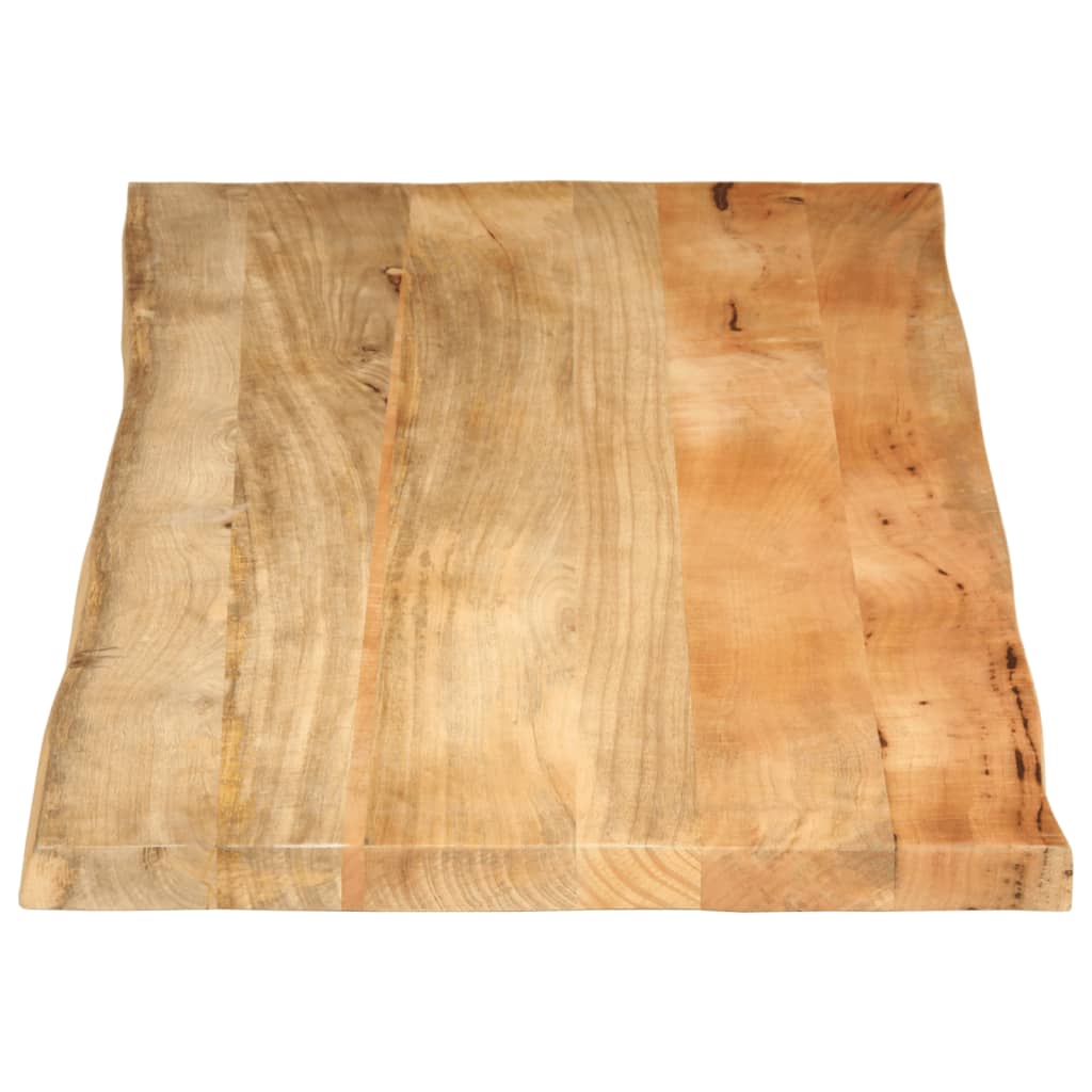 bordplade 140x60x2,5 cm naturlig kant massivt mangotræ