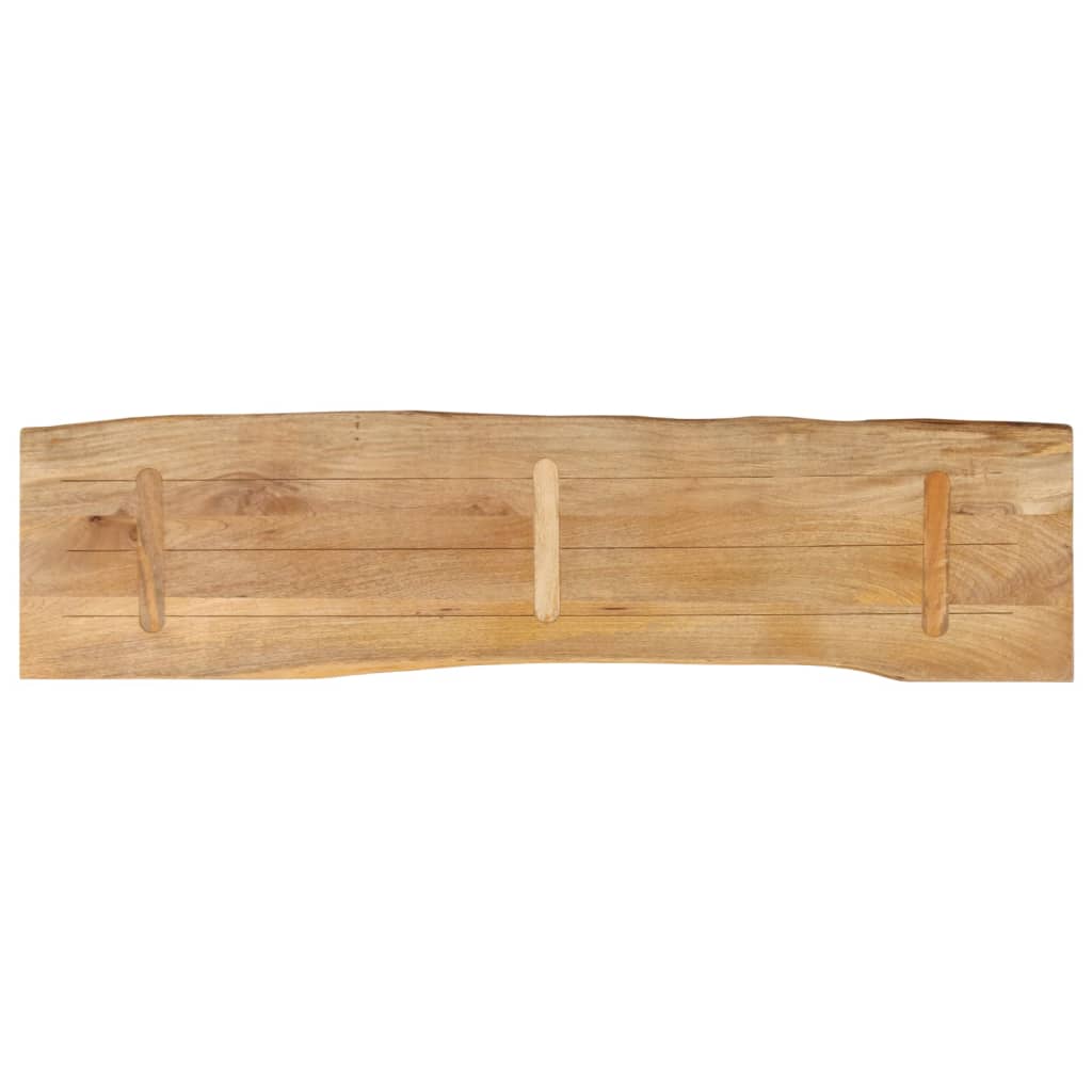 bordplade 180x40x3,8 cm naturlig kant massivt mangotræ