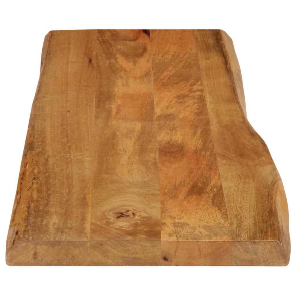 bordplade 120x40x2,5 cm naturlig kant massivt mangotræ