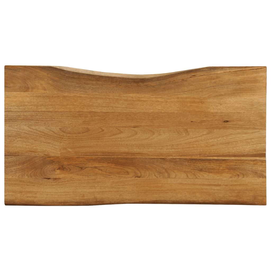 bordplade 120x60x2,5 cm naturlig kant massivt mangotræ