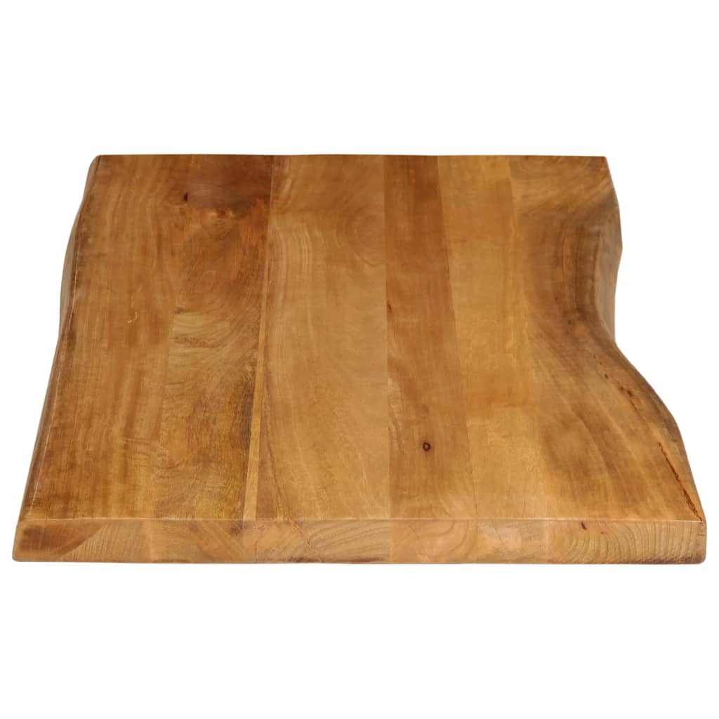 bordplade 120x60x2,5 cm naturlig kant massivt mangotræ