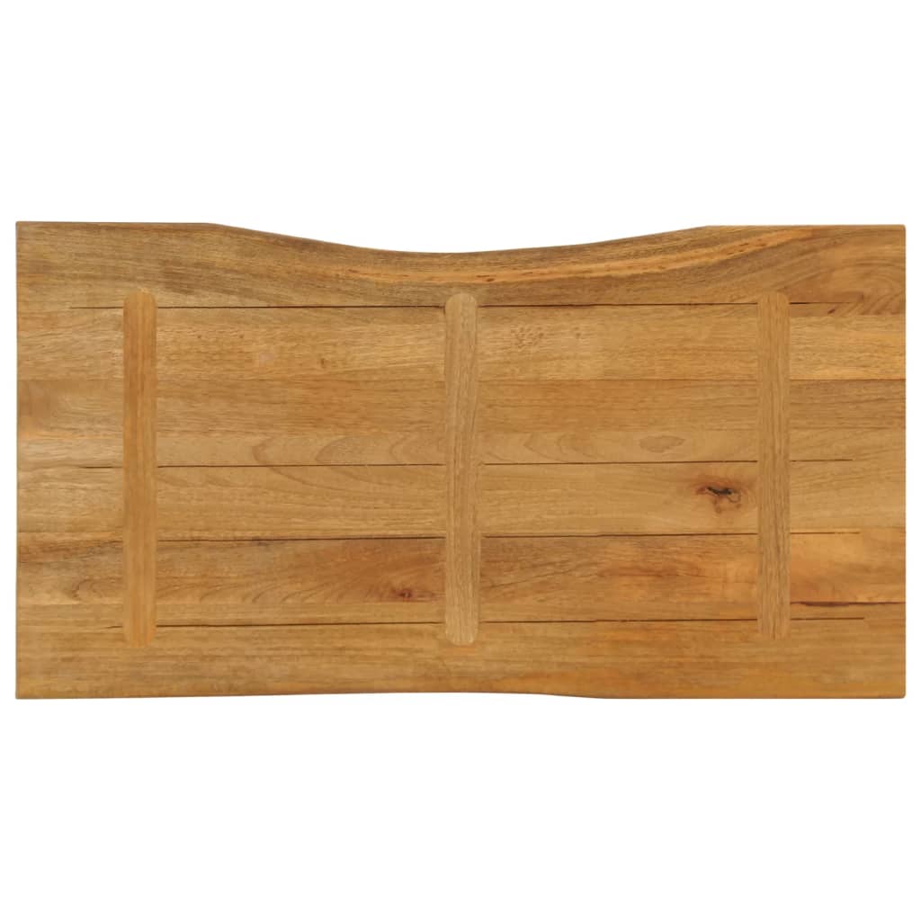 bordplade 120x60x2,5 cm naturlig kant massivt mangotræ