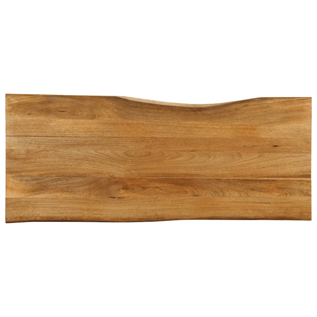 bordplade 140x60x2,5 cm naturlig kant massivt mangotræ