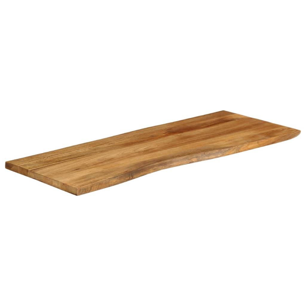 bordplade 140x60x2,5 cm naturlig kant massivt mangotræ