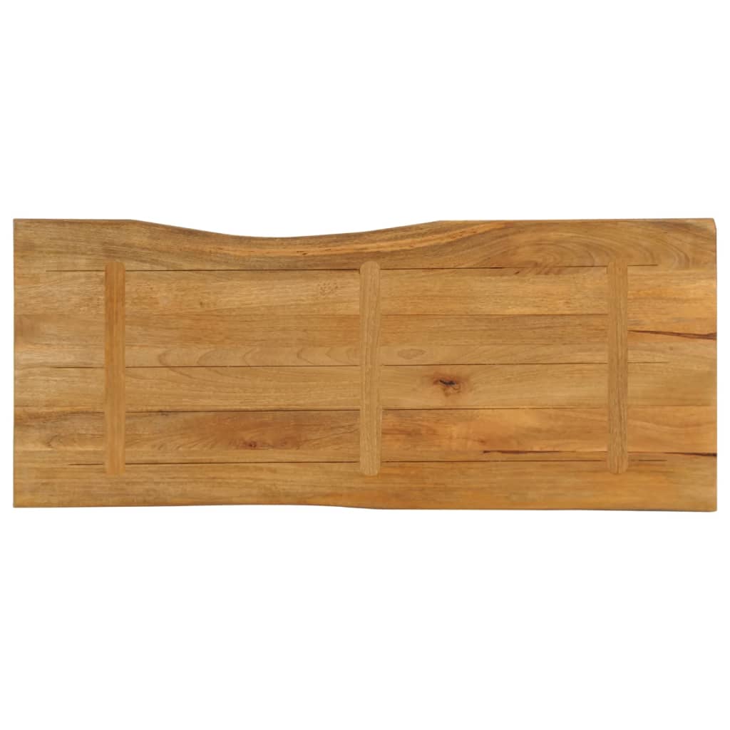 bordplade 140x60x2,5 cm naturlig kant massivt mangotræ