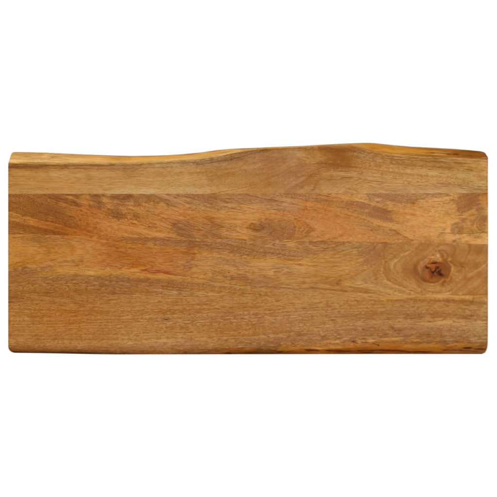 bordplade 90x40x3,8 cm naturlig kant massivt mangotræ