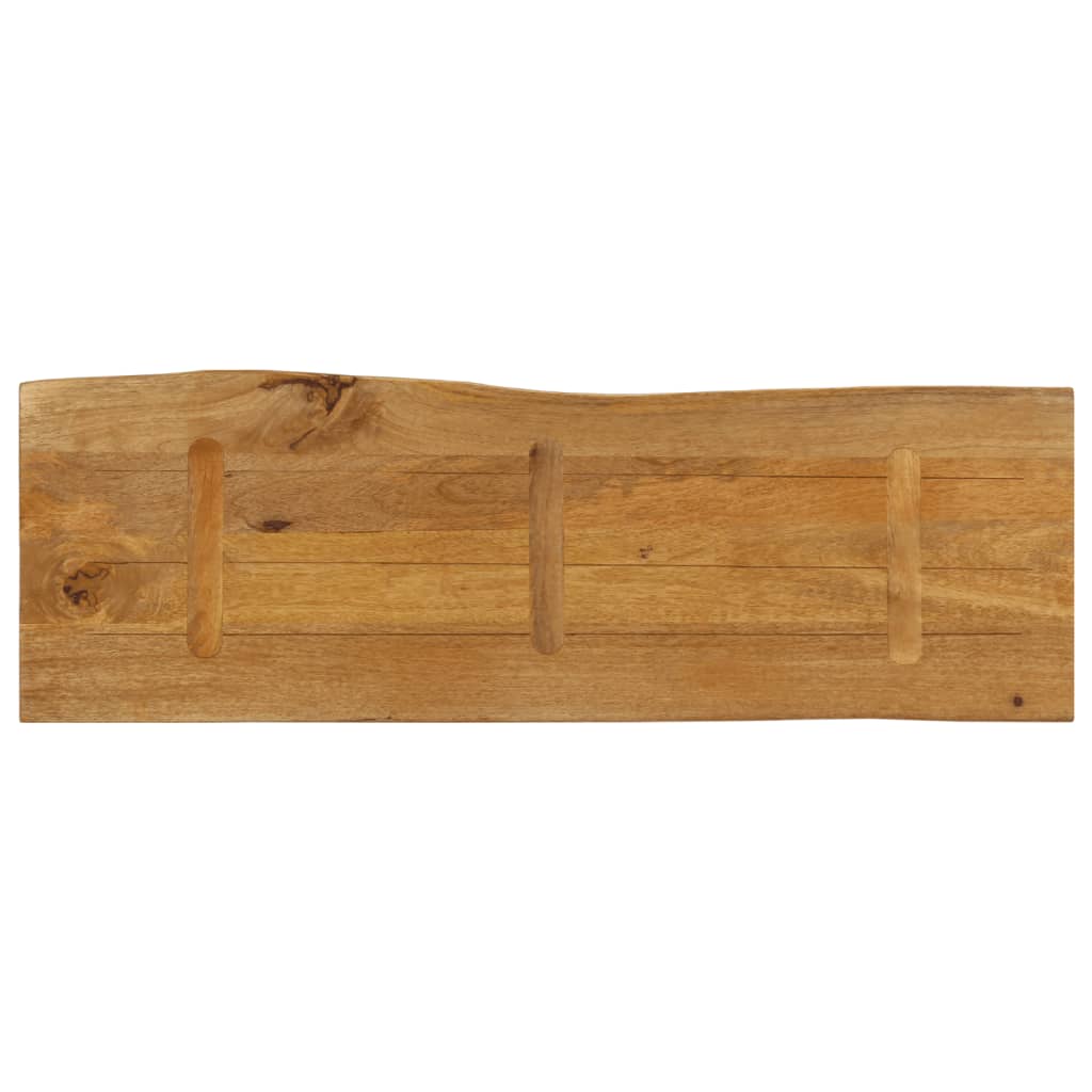 bordplade 120x40x3,8 cm naturlig kant massivt mangotræ