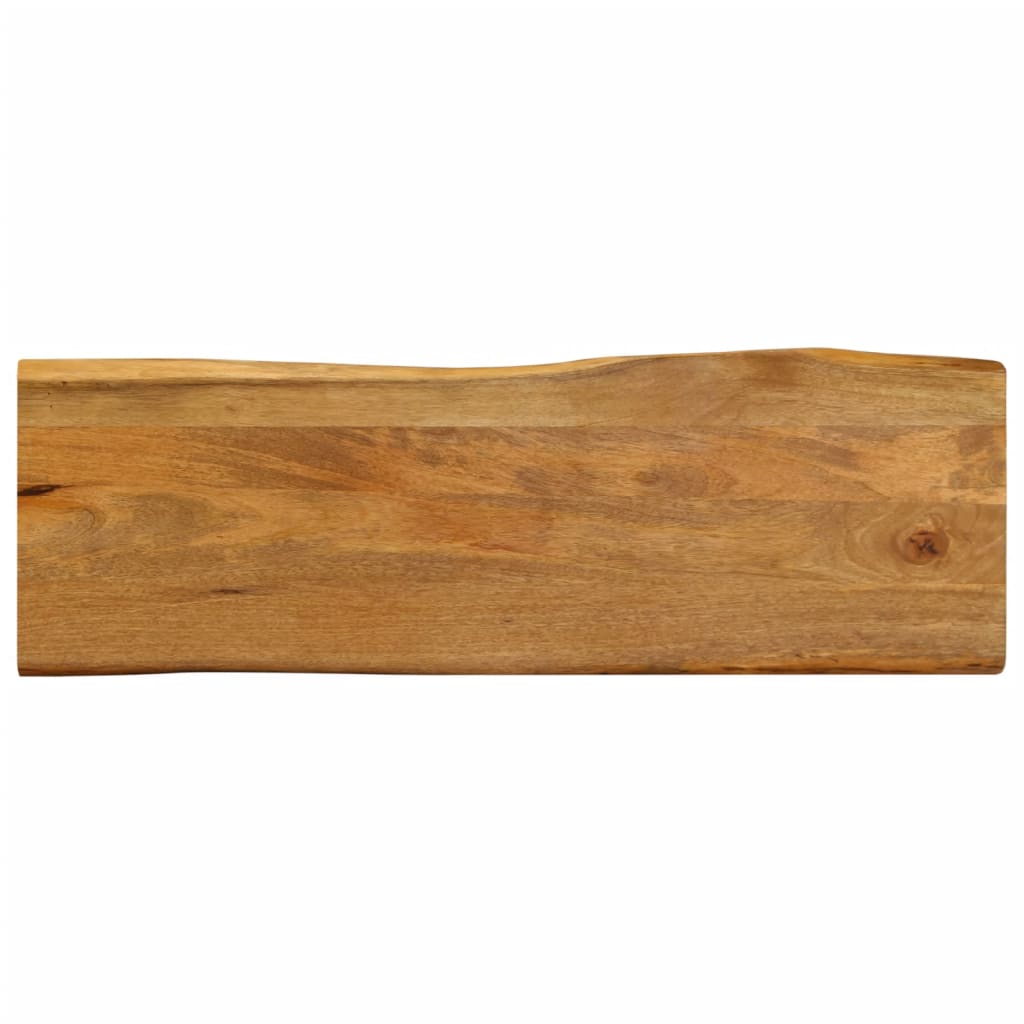 bordplade 140x40x3,8 cm naturlig kant massivt mangotræ