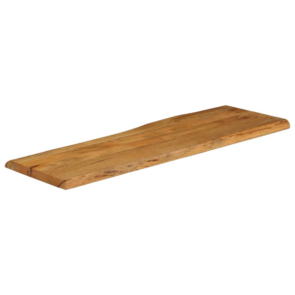 bordplade 140x40x3,8 cm naturlig kant massivt mangotræ
