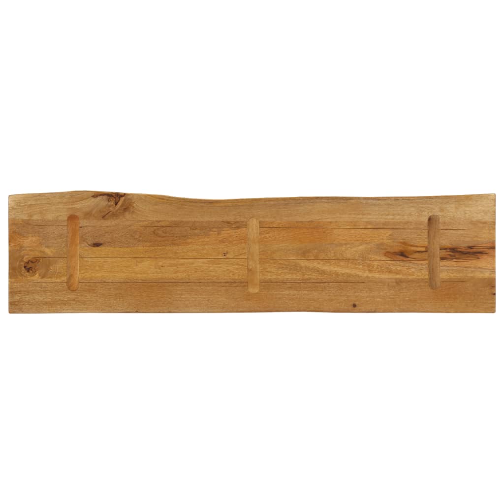bordplade 160x40x3,8 cm naturlig kant massivt mangotræ