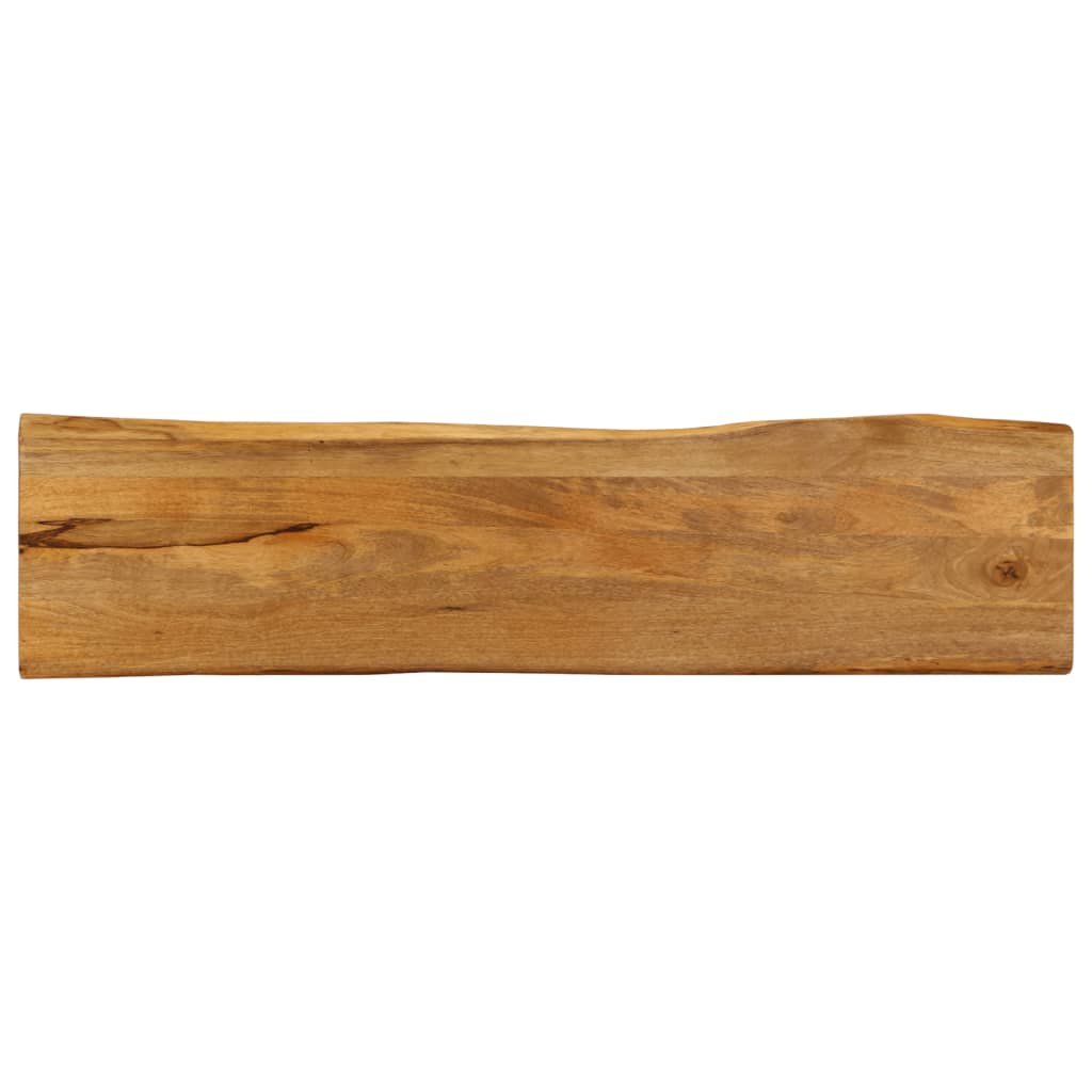 bordplade 180x40x3,8 cm naturlig kant massivt mangotræ